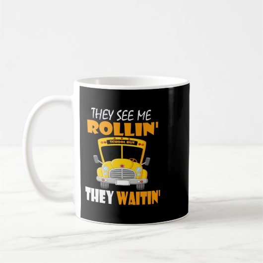 Lusbuschauffeur zie me Rollin.. Koffiemok (Links)