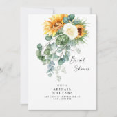 Luscieus Eucalyptus Sunflower White Vrijgezellenfe Kaart (Voorkant)