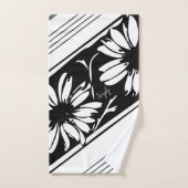 Luscieuze aardbeien op zwart-wit bad handdoek (Handdoek)