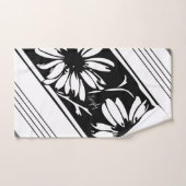 Luscieuze aardbeien op zwart-wit bad handdoek (Handdoek)