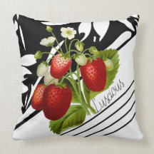 Luscieuze aardbeien op zwart-wit