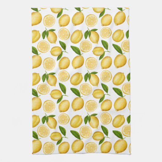 Luscieuze citroenen theedoek (Verticaal)
