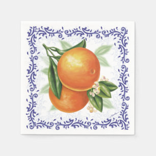 Luscieuze Sinaasappels Toile Cocktail Napkins Servet