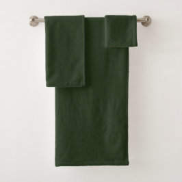 Luscious Dark Green Plush Bad Handdoek