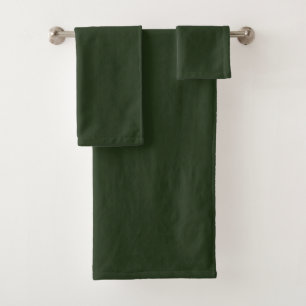 Luscious Dark Green Plush Bad Handdoek