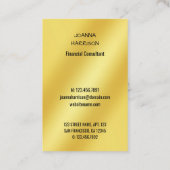 Luscious Elegant Modern Shiny Gold Foto Europees Visitekaartje (Achterkant)