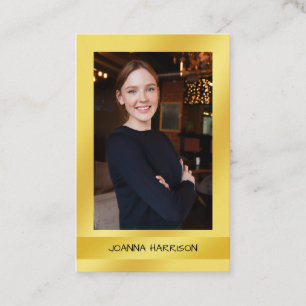 Luscious Elegant Modern Shiny Gold Foto Europees Visitekaartje