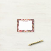 Luscious Floral Personalized Name Post-it® Notes (Op bureau)