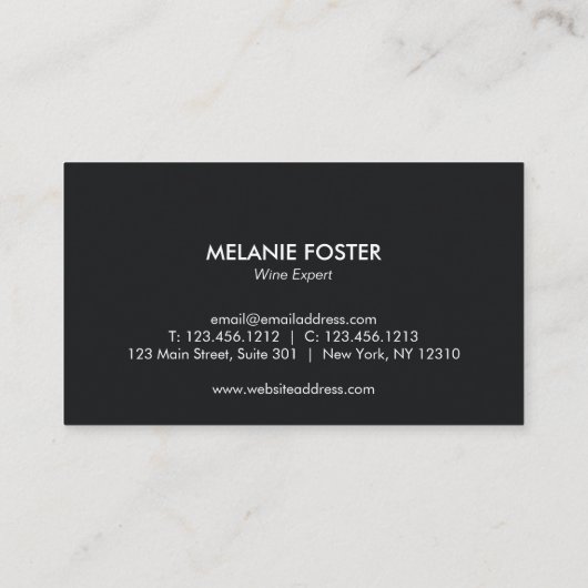 Luscious Grapes Winery Vineyard Visitekaartje (Achterkant)