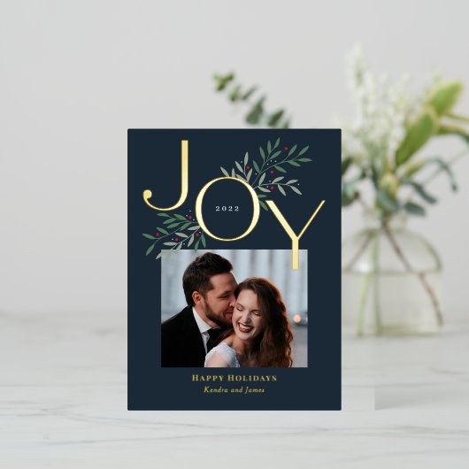 Luscious Joy Folie Holiday Briefkaart kerstkaart (Staand Voorkant)
