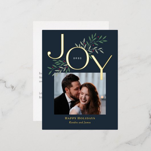 Luscious Joy Folie Holiday Briefkaart kerstkaart (Voorkant / Achterkant)