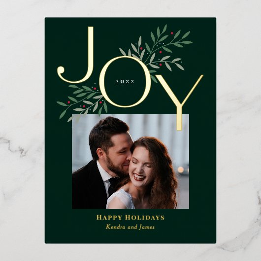 Luscious Joy Folie Holiday Briefkaart kerstkaart (Voorkant)