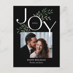 Luscious Joy Photo Holiday Briefkaart met kerstkaa