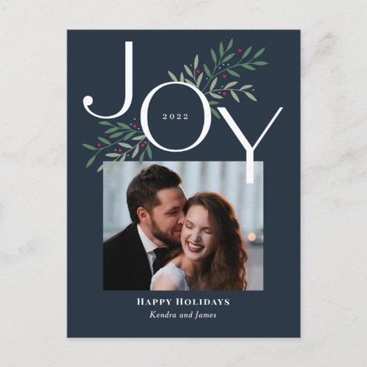 Luscious Joy Photo Holiday Briefkaart met kerstkaa (Voorkant)