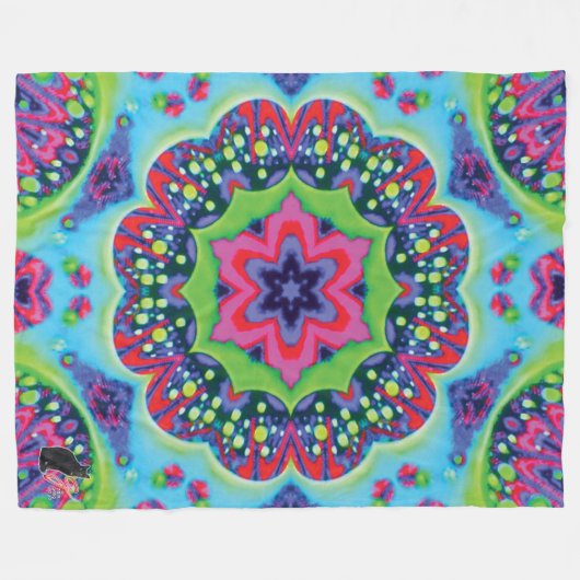 Luscious Kaleidoscope Fleece Blanket (Voorkant (Horizontaal))