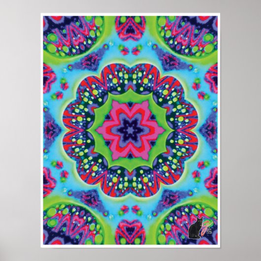Luscious Kinetic Collage Kaleidoscope Poster (Voorkant)