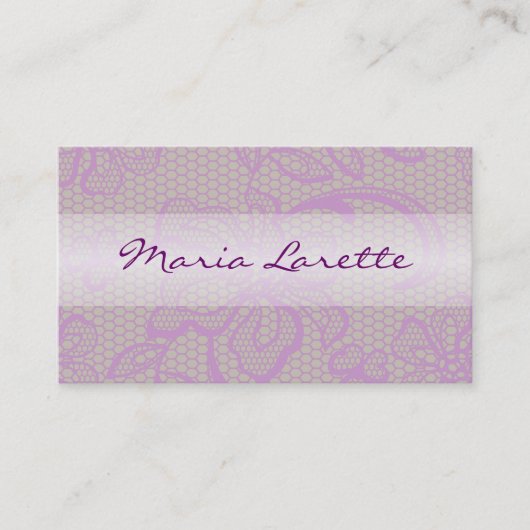LUSCIOUS LACE  Mode Designer Card Visitekaartje (Voorkant)
