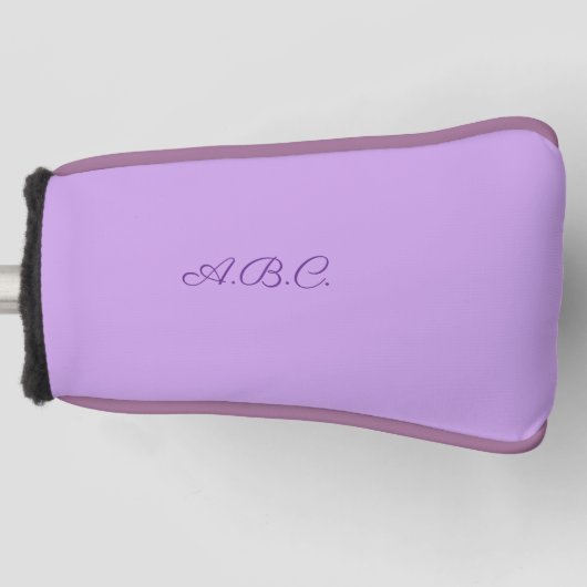 Luscious Lavender Monogram Golfheadcover (Voorkant)