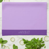 Luscious Lavender Monogram Theedoek (Gevouwen)