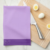 Luscious Lavender Monogram Theedoek (Quarter Fold)