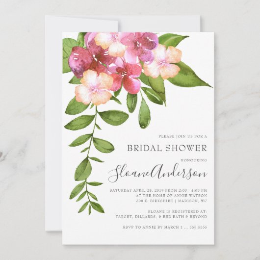 Luscious Leaves Hawaiian Vrijgezellenfeest Kaart (Voorkant)