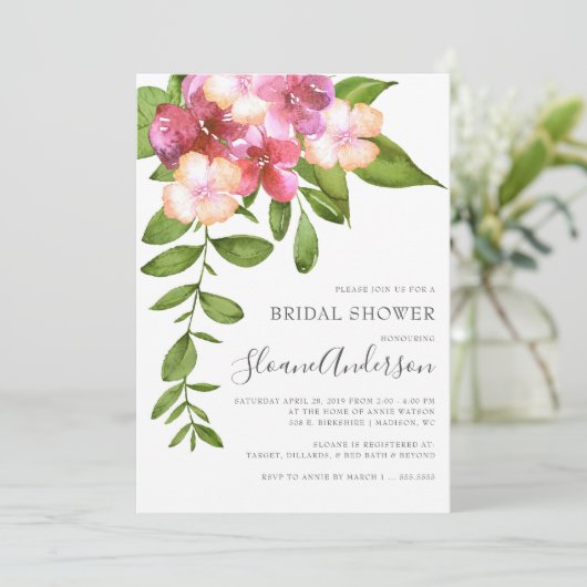 Luscious Leaves Hawaiian Vrijgezellenfeest Kaart (Staand voorkant)