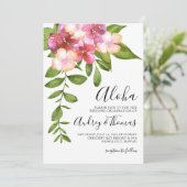 Luscious Leaves Hawaiian Wedding Invitation Kaart (Staand voorkant)