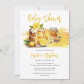 Luscious Lemon Cake Ginger Tea Baby shower Kaart (Voorkant)