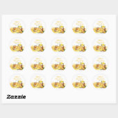 Luscious Lemon Cake Ginger Tea Baby shower Ronde Sticker (Vel)