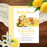 Luscious Lemon Cake Ginger Tea Familiereünie Kaart<br><div class="desc">Introductie van onze heerlijke Lemon Zest Family Reunion Uitnodiging composiet ontwerp! Vier uw speciale dag met de perfecte mix van frisheid en zoetheid. Dit charmante ontwerp legt de essentie van de lente en zomer vast, waardoor het ideaal is voor vreugdevolle familiereüniefeesten in de warme seizoenen. Het middelpunt van deze heerlijke...</div>