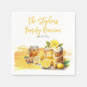 Luscious Lemon Cake Ginger Tea Familiereünie Servet (Voorkant)