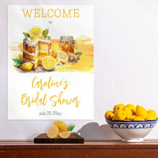 Luscious Lemon Cake Ginger Tea Vrijgezellenfeest Poster