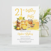 Luscious Lemon Cake Ginger Thee 21e Verjaardagsfee Kaart (Staand voorkant)