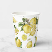 Luscious Lemons Patroon Papieren kopjes Papieren Bekers (Links)