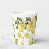 Luscious Lemons Patroon Papieren kopjes Papieren Bekers (Rechts)