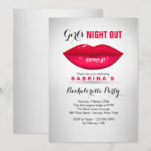 Luscious Lips Bachelorette Party Uitnodiging (Voorkant / Achterkant)