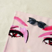 Luscious Lips Beach Towel Strandlaken (In situ)