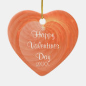 Luscious OrangeHeart-keramische keepomwille Aangep Keramisch Ornament (Achterkant)