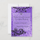 Luscious  Paars Roll Rsvp Uitnodigingen (Achterkant)
