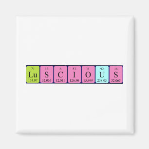 Luscious periodiek table word magnet