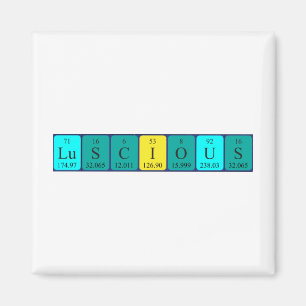 Luscious periodiek table word magnet