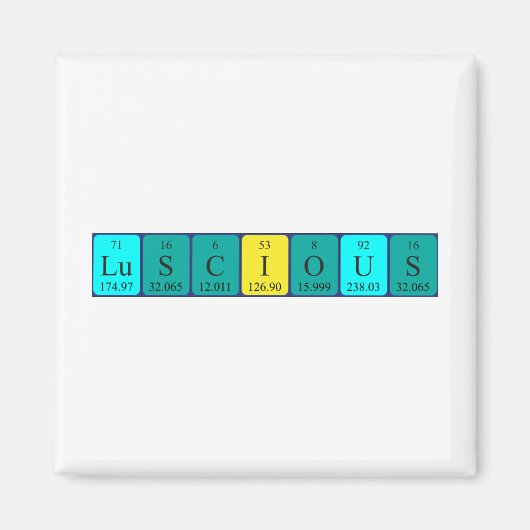 Luscious periodiek table word magnet (Voorkant)