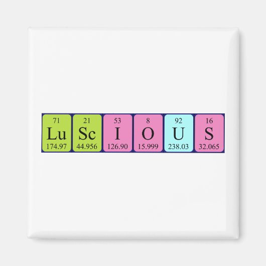 Luscious periodiek table word magnet (Voorkant)