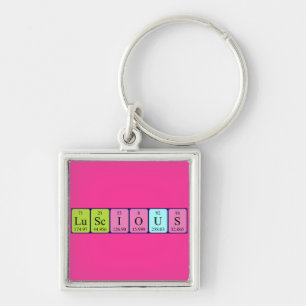 Luscious periodieke woord keyring sleutelhanger