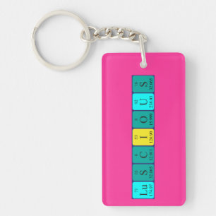 Luscious periodieke woord keyring sleutelhanger