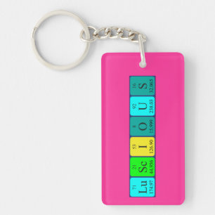 Luscious periodieke woord keyring sleutelhanger
