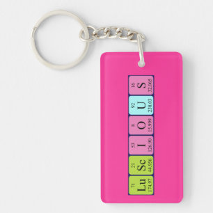 Luscious periodieke woord keyring sleutelhanger