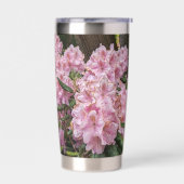 Luscious Pink Rhododendron Bloeit Bloemen Bloemen Geïsoleerde Drinkbeker (Links)