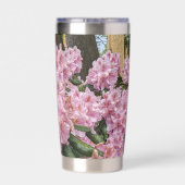 Luscious Pink Rhododendron Bloeit Bloemen Bloemen Geïsoleerde Drinkbeker (Achterkant)