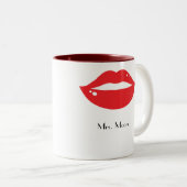 Luscious Red Lips Lefty Bride's Mok (Voorkant rechts)